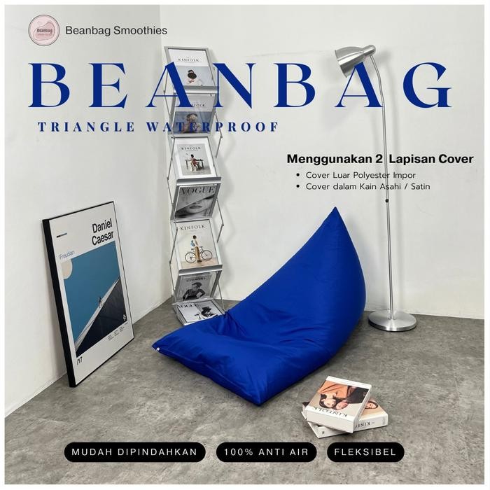 Bean Bag Plus Isi Murah Waterof Warna Solid Kain Polyester Import