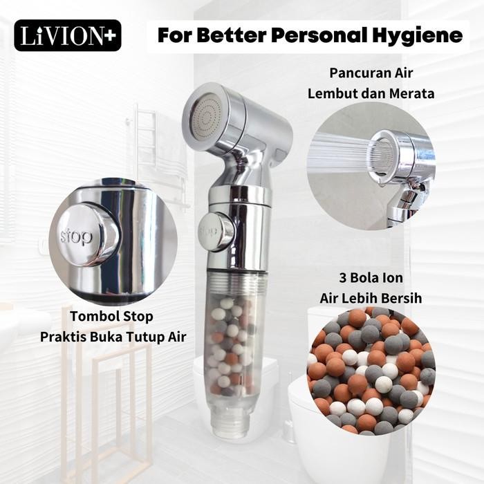 Livion+ Jet Bidet Toilet Cebok Filter Ion / Bidet Spray Toilet