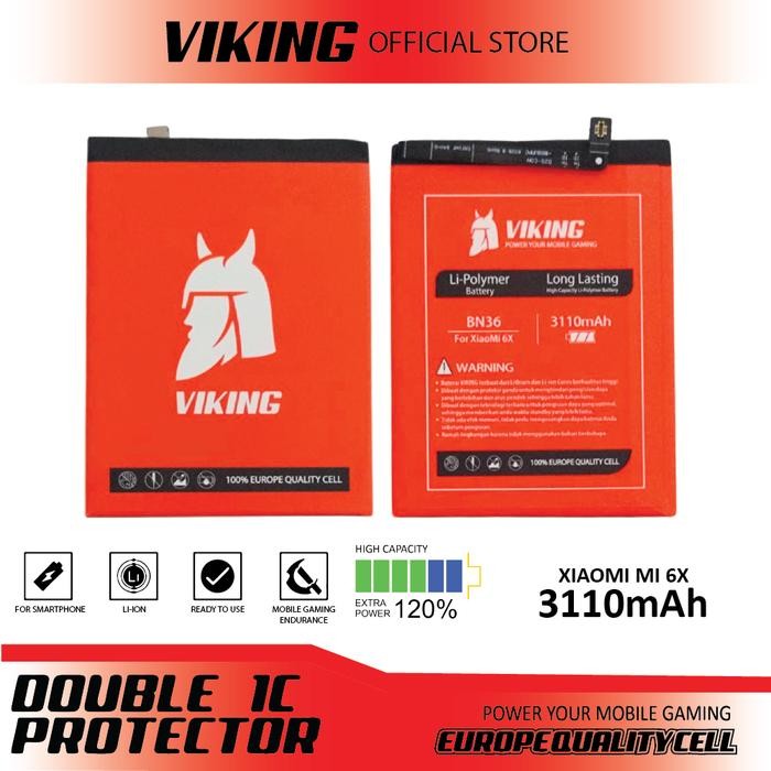 VIKING Baterai Xiaomi Mi A2 - Mi 6X BN36 Double Power