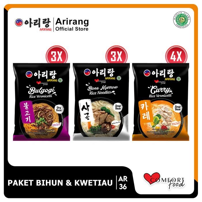 

H48Y Arirang Bulgogi 3Pc, Curry 4Pc, Kwetiau Sumsum 3Pc (Ar36) Food Noodle