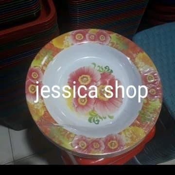 PIRING MAKAN MELAMIN MURAH MERIAH 9 INCH ( 1 lusin)