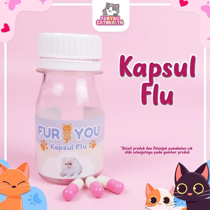 PROMO FUR YOU KAPSUL FLU Obat Flu Kucing Obat Flu Berat Kucing Bersin Kucing