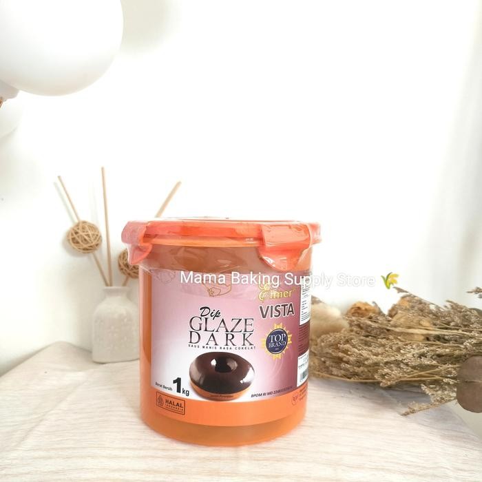 

ELMER Glaze DARK VISTA Chocolate Sauce Topping Donat Cokelat ELMER 1kg