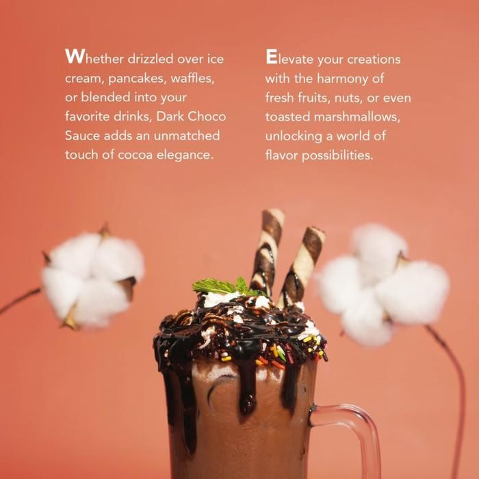 

Saos Delifru Caramel Sauce Dark Choco Sauce Topping Saos Karamel dan Saos Dark Coklat 1kg