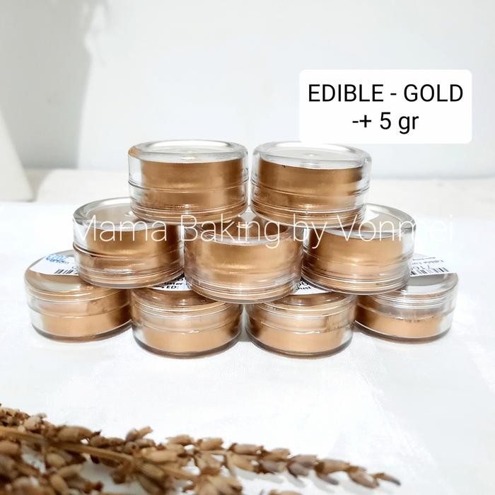 

Edible Gold Luster Lustre Duster Dust Gold Powder Topping Bubuk Emas
