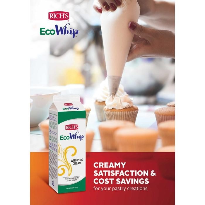 

Rich's EcoWhip Whipping Cream 1Kg - Rich Richs Eco Whip Cream Topping