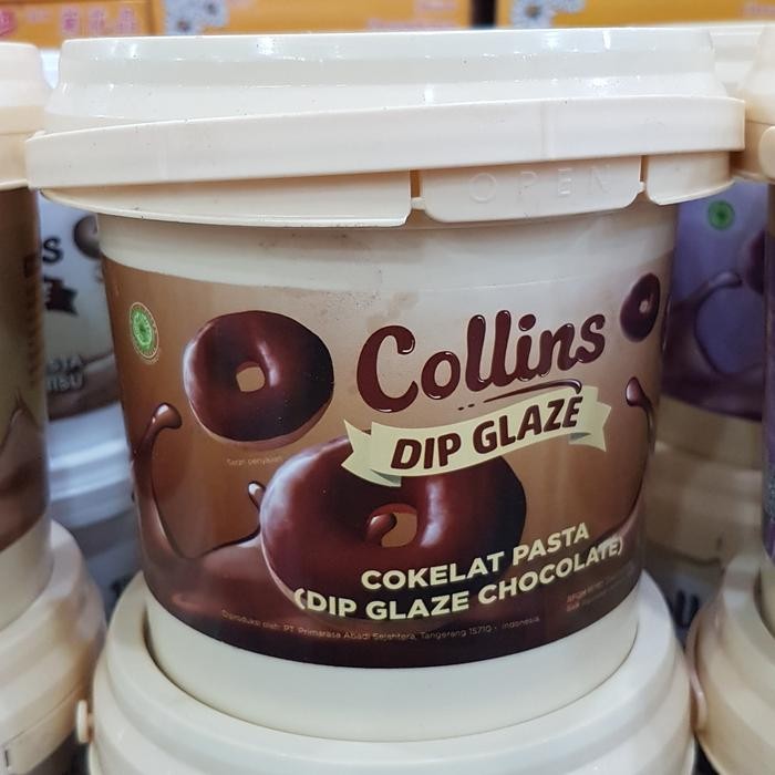 

COLLINS dip glaze 1 kg - saus manis - celupan donat - coklat - toping