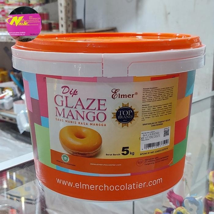 

elmer dip glaze mango 5 kg khusus grab dan gojek