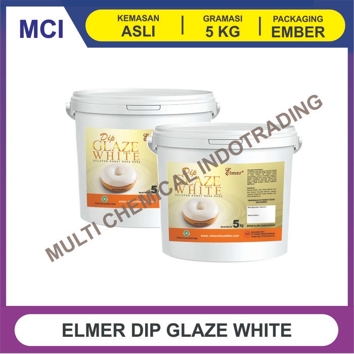 

ELMER DIP GLAZE 5 KG - TOPPING DONAT PISANG NUGGET - WHITE CHOCO