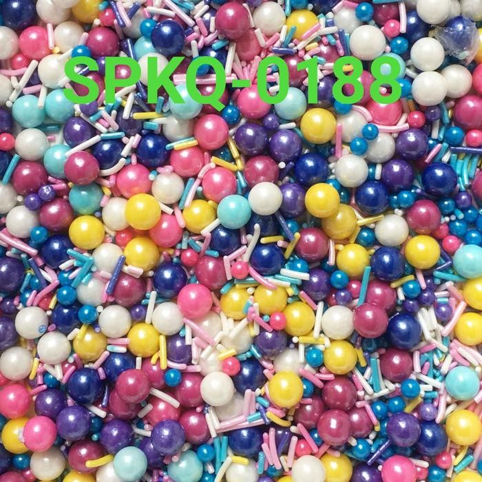 

SPKQ-0188 Sprinkles sprinkle springkel 250gr mutiara warna warni
