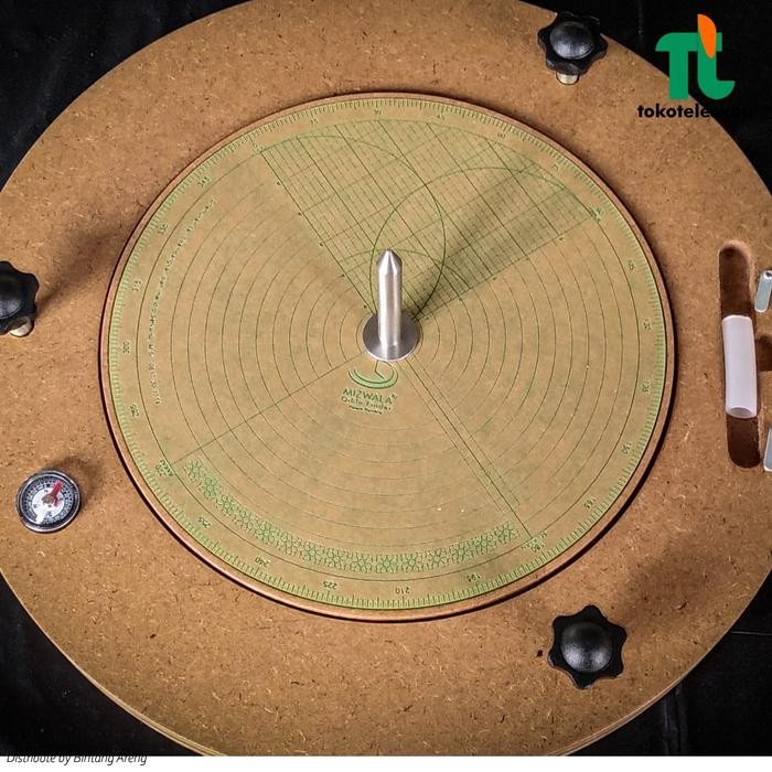 Langsung diproses Mizwala Qibla Finder Versi Bulat (Pengukuran Arah kiblat)