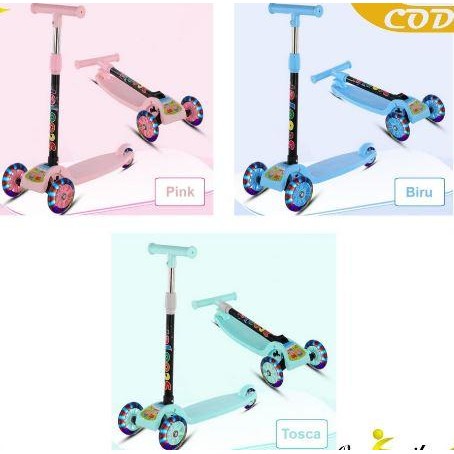 TERLARIS Scooter Lipat Electric Anak Otopet Listrik Roda 3 LED Mainan Skuter READY STOCK