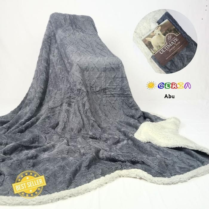 Selimut Bulu Lembut Ultimate Bulu Domba Tebal 2 Lapis 150X200 Cm
