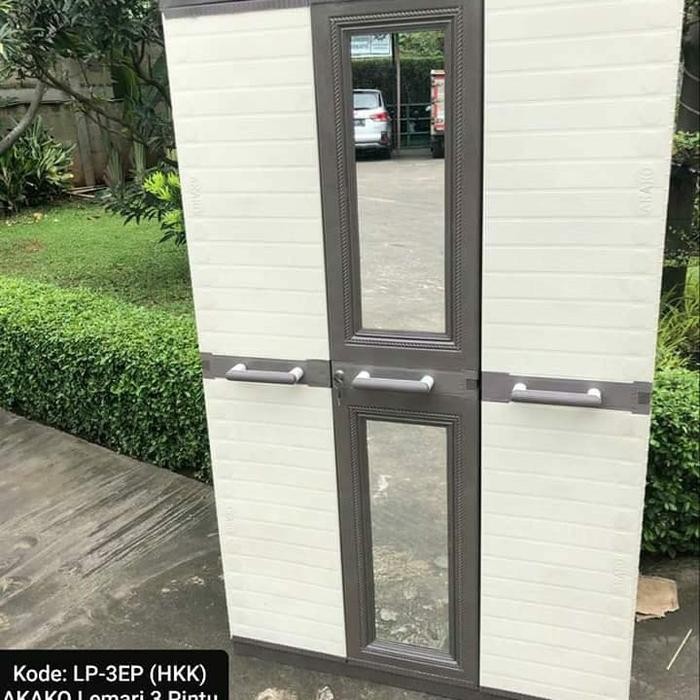 Lemari Akako 3 Pintu Elegant Lemari Kaca Lemari Plastik