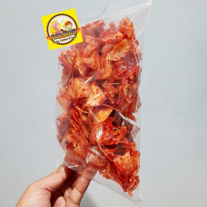

KERIPIK SINGKONG PEDAS MANIS BALADO LENGKET 250 GRAM - DUO BOCIL SNACK