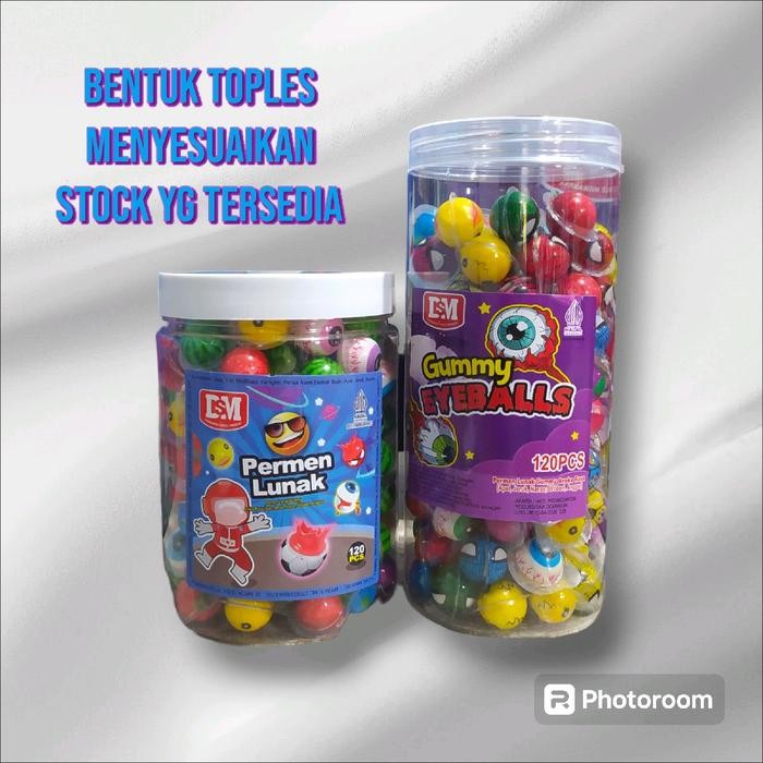

GUMMY LUNAK MINI CANDY @120 PCS - GUMMY CANDY MINI PERMEN LUNAK BULAT MINI FRUITY MANIS TOPLES