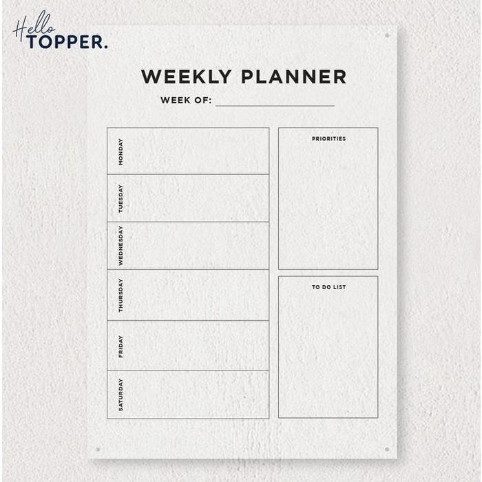 

Acrylic Weekly Planner Jadwal Akrilik Schedule Papan Bening