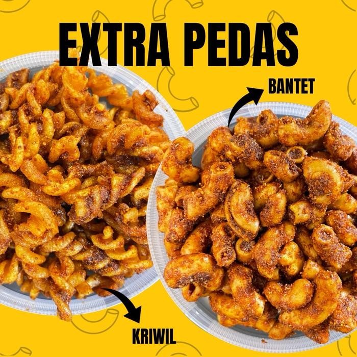 

MAKARONI BANTET KRIWIL TOPLES 400GR FOOD MAKARONI BANTET PEDAS