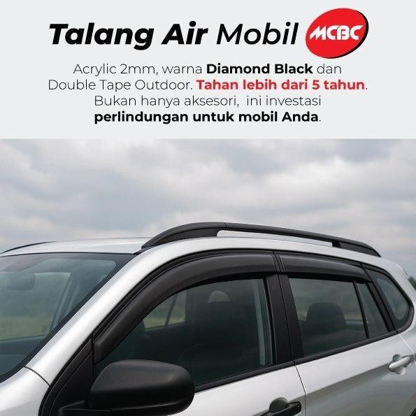 Talang Air Mobil Yaris Old New 2006 2014 Original MCBC Diamond Black