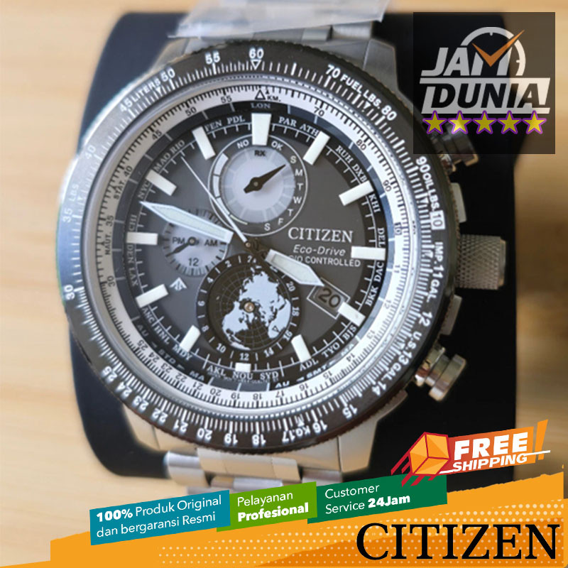 JAM PRIA CITIZEN ECO-DRIVE ORIGINAL STAINLESS SILVER GREY PROMASTER GEO TREKKER CITIZEN BY3006-53H C