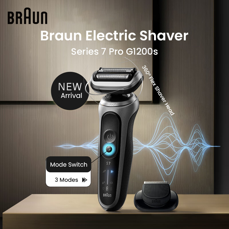 Braun Series 7 Pro Electric Shaver 3 Floating Blades Rechargeable Razor 72-G7000cc 72-G1200s with Tr