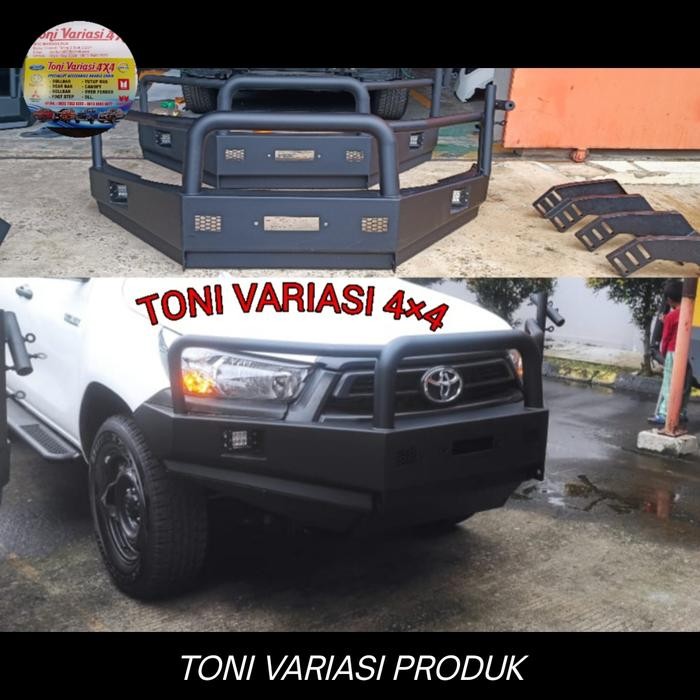 Bumper Bemper Depan Spek Tambang V1 Double Cabin Hilux Rocco
