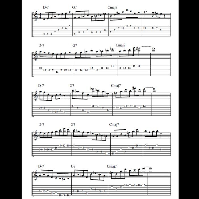 Buku Tablature Gitar - Jazz Curriculum - Moveable Shapes - Concept For Reharmonizing ii-v-I's
