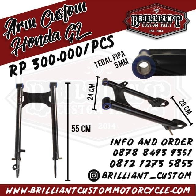 SWING ARM CUSTOM UNTUK GL TIGER MEGA PRO CB HONDA WARNA HITAM