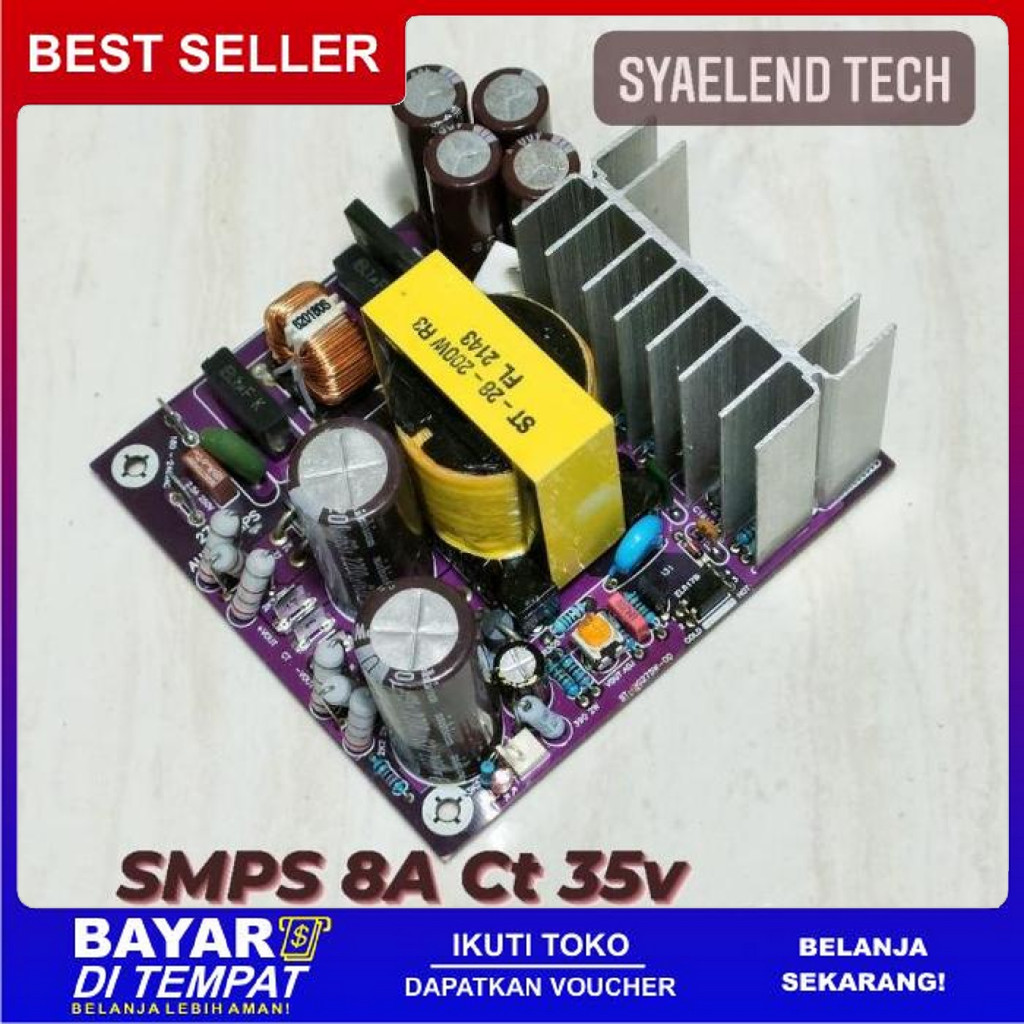FREE ONGKIR SMPS 8A CT 35V MICRO GUREM PENGGANTI TRAFO 10A CT 32 VOLT POWER SUPPLY UNIT BISA COD