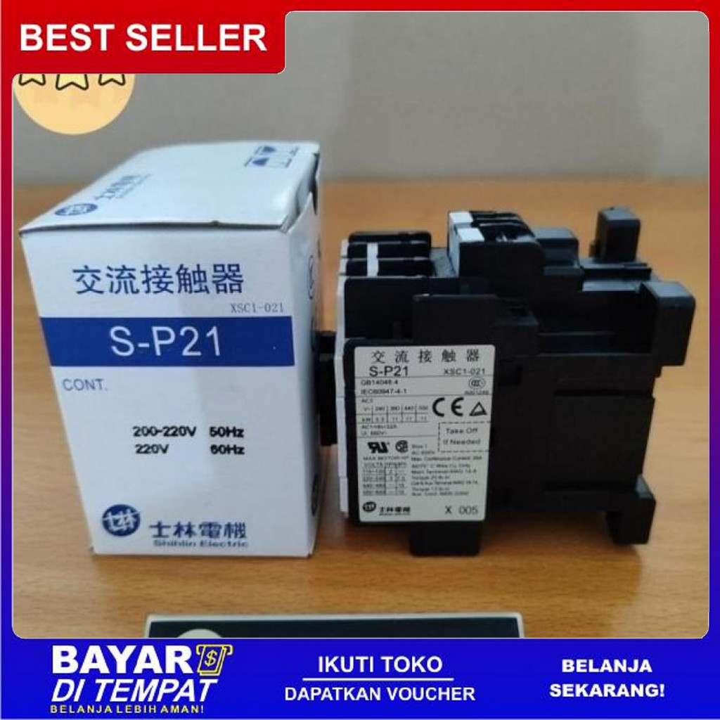 FREE ONGKIR NEW KONTAKTOR S-P21 S P21 SP21 SP-21 SP 21 SHIHLIN CONTACTOR BISA COD