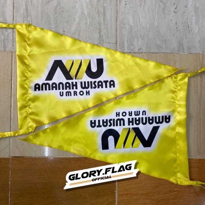 CUSTOM BENDERA SEGITIGA BENDERA TOUR GUIDE TRAVEL BENDERA MOTOR MOBIL