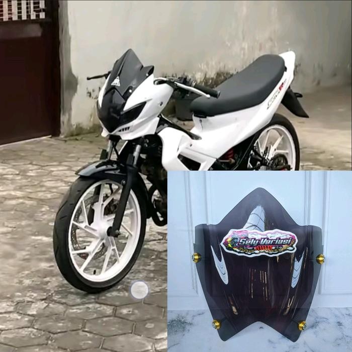 Touratech Jks - Variasi Visor Satria Fu Barong Model Mahkota Plus Baut Variasi