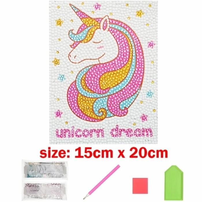 (Allthebest) DIY DIAMOND PAINTING KIDS CRAFT ACTIVITY UNICORN LOVER
