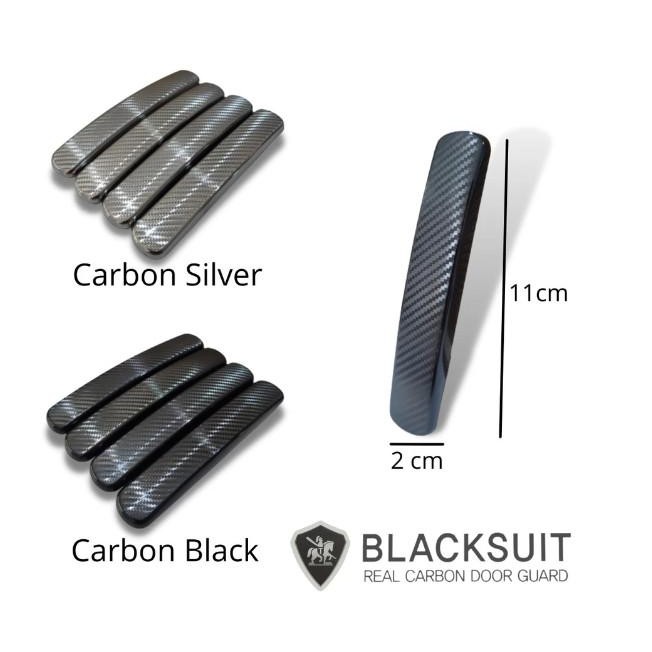 Bumper Door Guard Real Carbon Blacksuit Pelindung Pintu Mobil Karbon