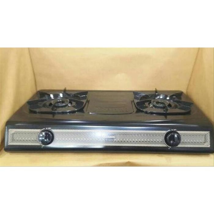 Kompor Rinnai 2 Tungku Ri-522S Batik Stainless Steel