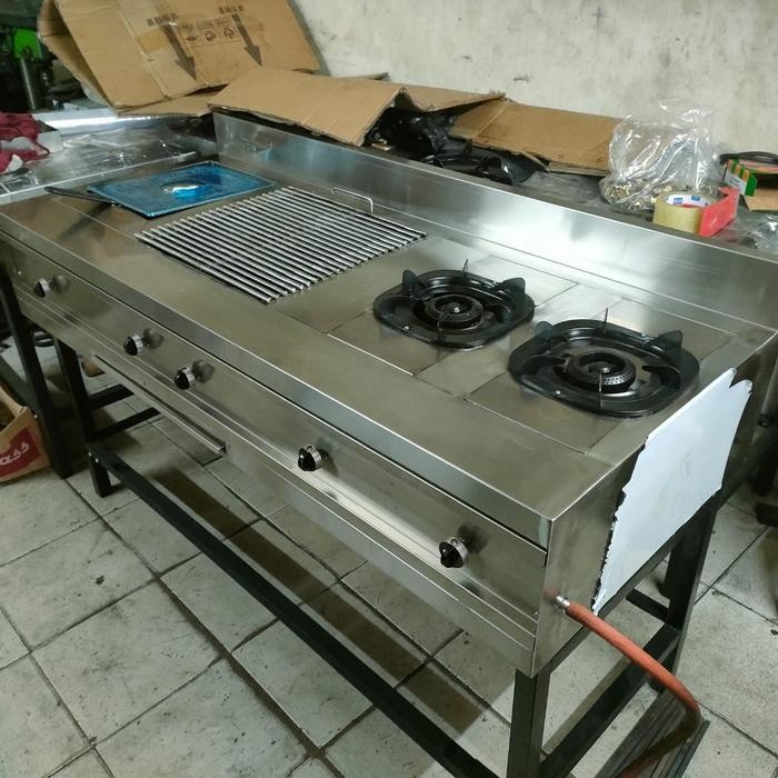 Kompor Grill + Depfryer + 2 Tungku