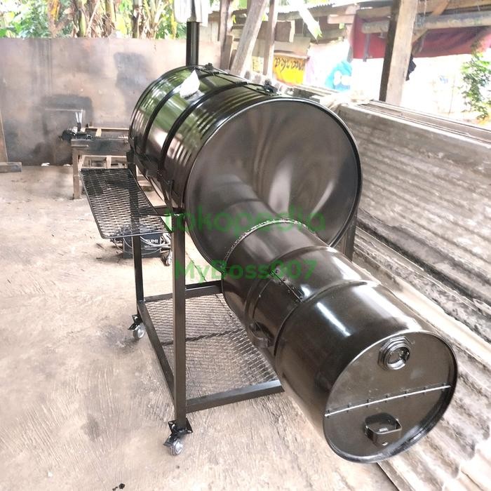 Pengasapan Panggangan 2 Fungsi Smoked Grill Barbeque Alat Seii Daging