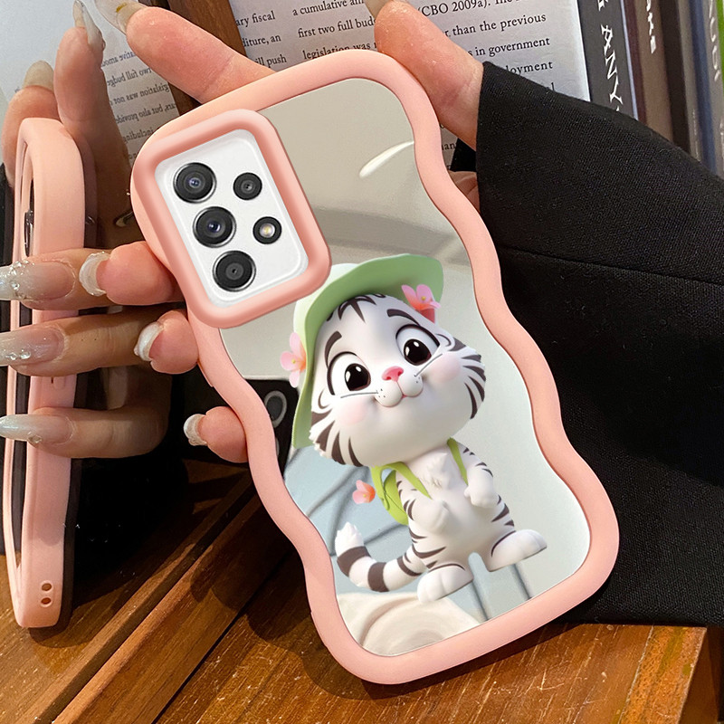 Casing Untuk Samsung A52 4G A52 5G A52s Case Casing Harimau Putih pola Kasing HP Silikon Softcase Ma