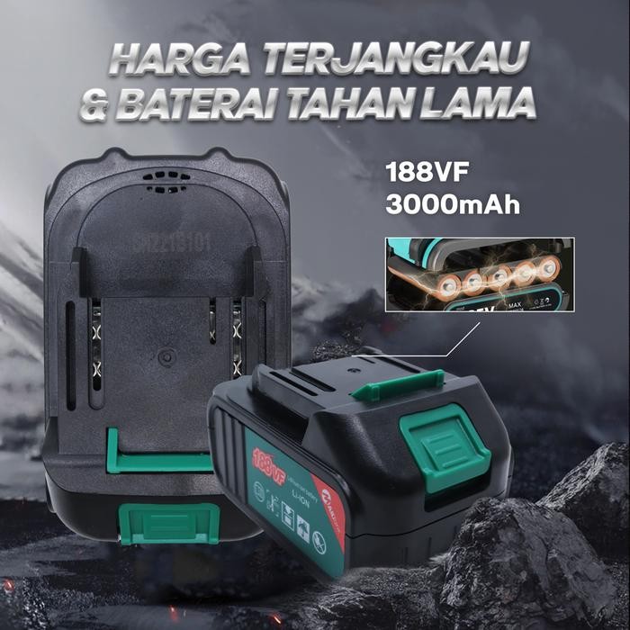 Isku Perkakas - Mailtank Sh221 Gerinda Baterai Brushles188Vf Cordless Angle Grinder 6900Rpm Mesin