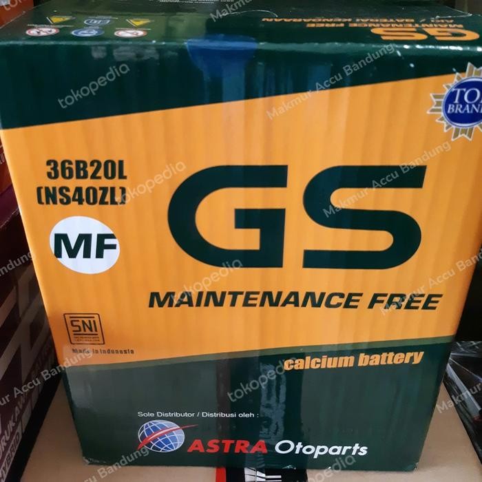 Gs Mf Astra 40Zl 36B20L Aki Mobil Jazz Mobilio Brio