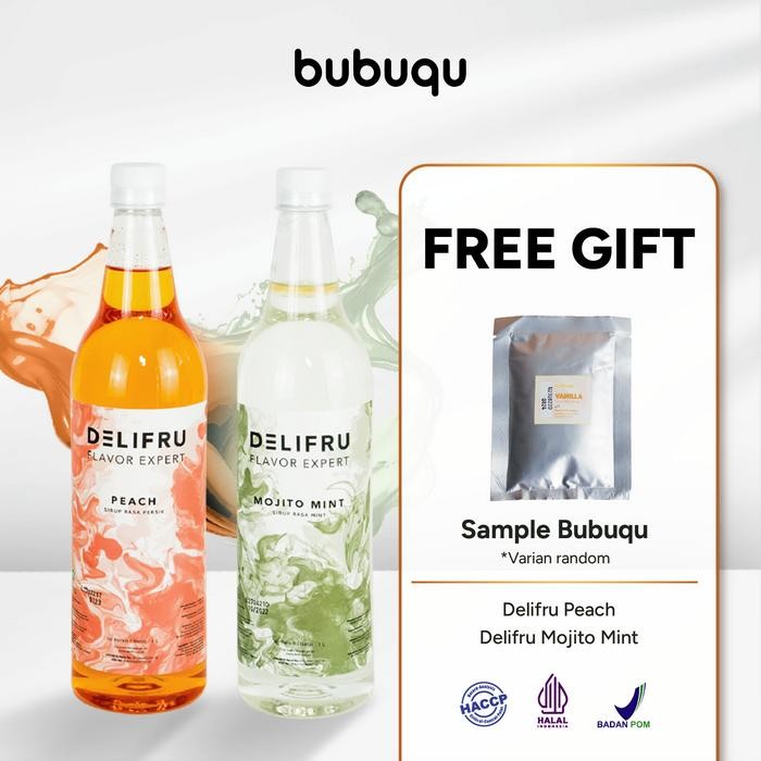 

Paket Bundling Syrup Delifru 2L Sirup Mojito Mint 1L + Sirup Peach 1L