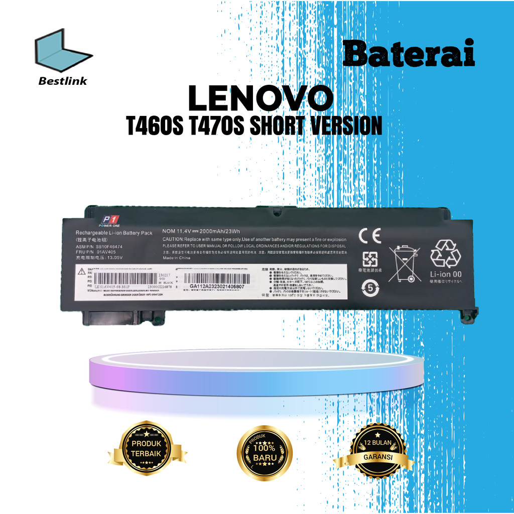 Baterai Lenovo T460S T470S Short Version Internal
