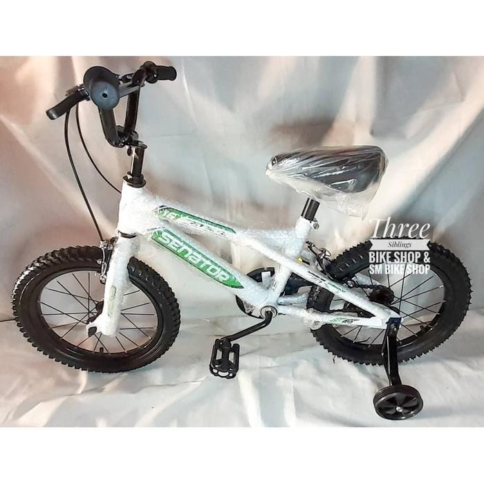 Sepeda Anak Bmx Senator 16 Inch Warna Putih Hijau