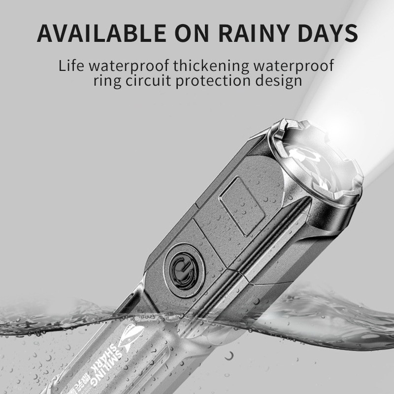 Terlaris, ABS Strong Light Focusing Flashlight Outdoor Portable
