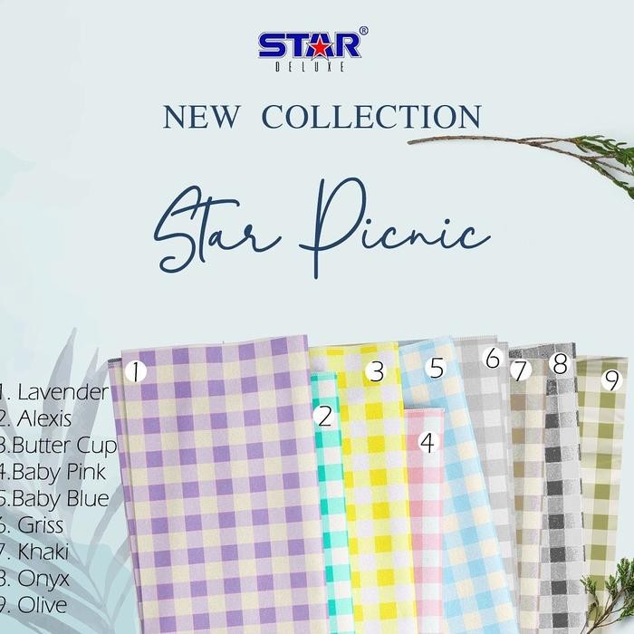 ID'' BAHAN KAIN SPREI STAR METERAN - STAR PICNIC