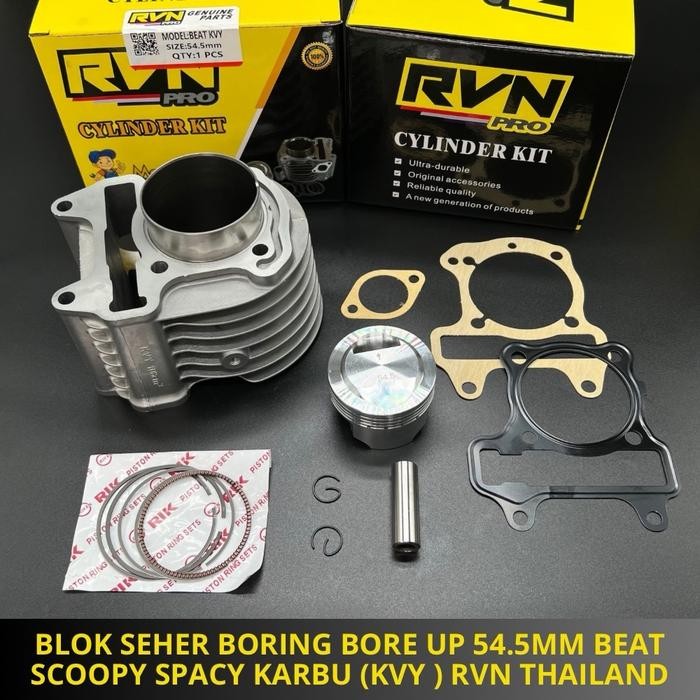 BLOK SEHER BORING PAKET BORE UP BEAT KARBU SCOOPY KARBU SPACY KARBU BOREUP 54.5MM 54,5MM 54.5 MM