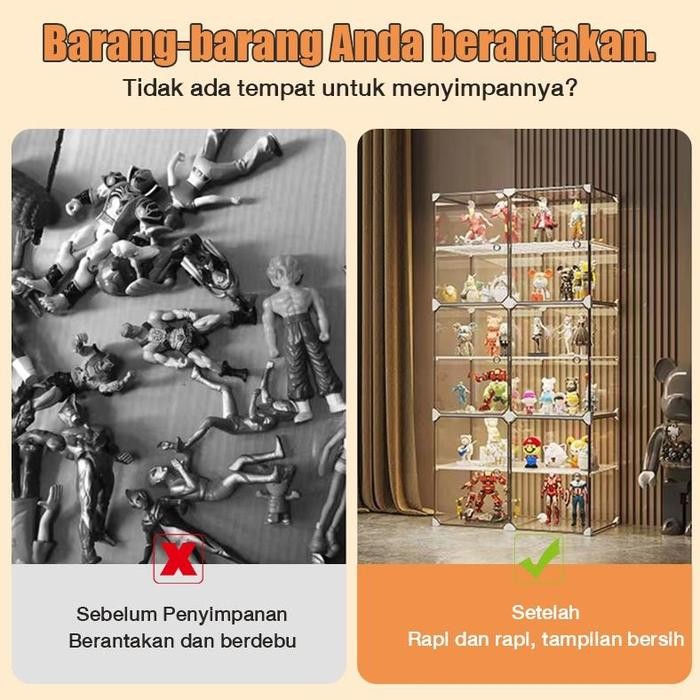 Box PajanganAction Figure Display Box / Box Display Rak Mainan Gantung Box Rak Penyimpanan Mainan