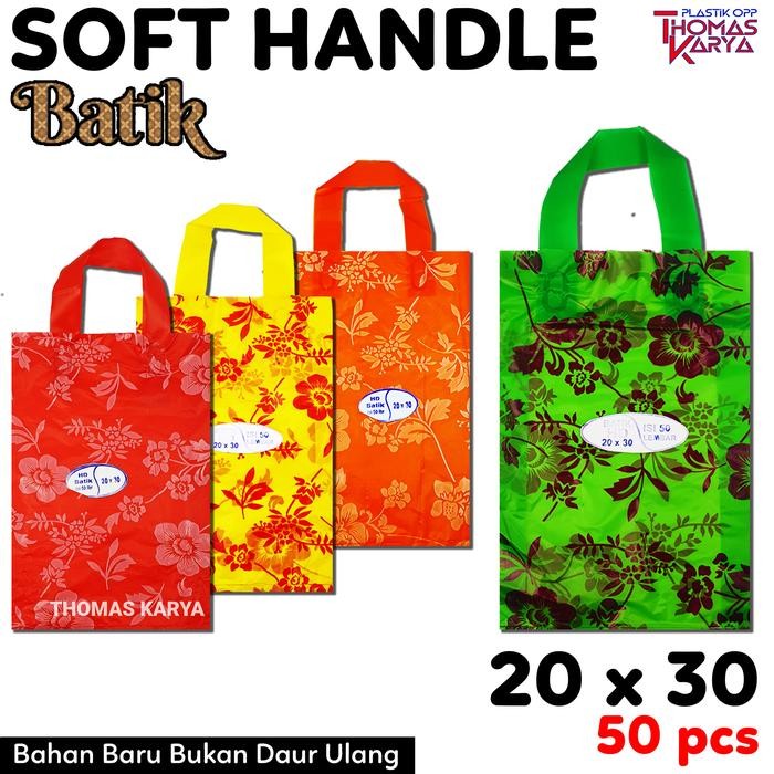KANTONG PLASTIK HAJATAN 20X25 20X30 MOTIF SOFT HANDLE HIDANGAN SNACK