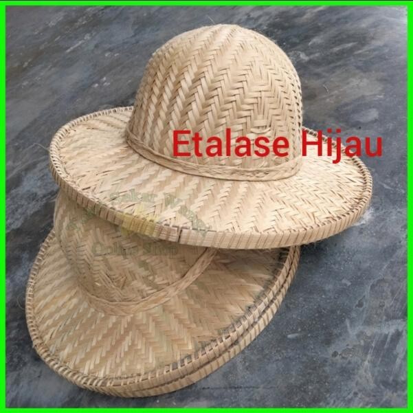 CAPING SAWAH TOPI JERAMI ANYAMAN CAPIL KEBUN LUFFY HAND ORIGINAL