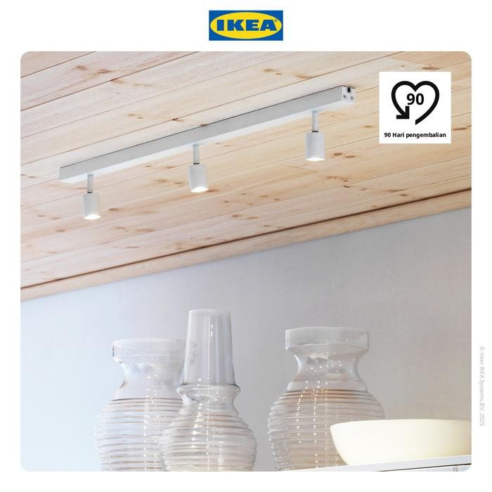 NEW IKEA BVE Lampu Trek Plafon LED 3 Tempat Putih
